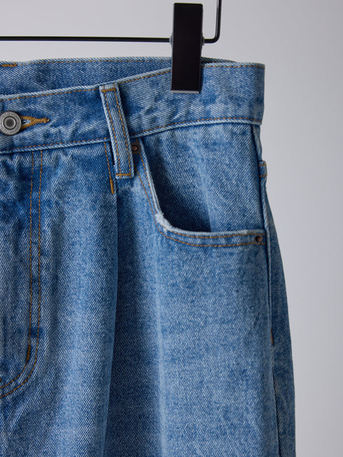 【 予約:2月上旬 】LASER CUT DENIM SK /Y261-22002