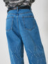【 予約:2月上旬 】LASER CUT WIDE DENIM /Y261-31001