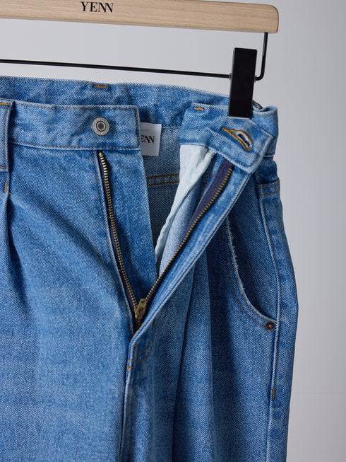 【 予約:2月上旬 】LASER CUT WIDE DENIM /Y261-31001