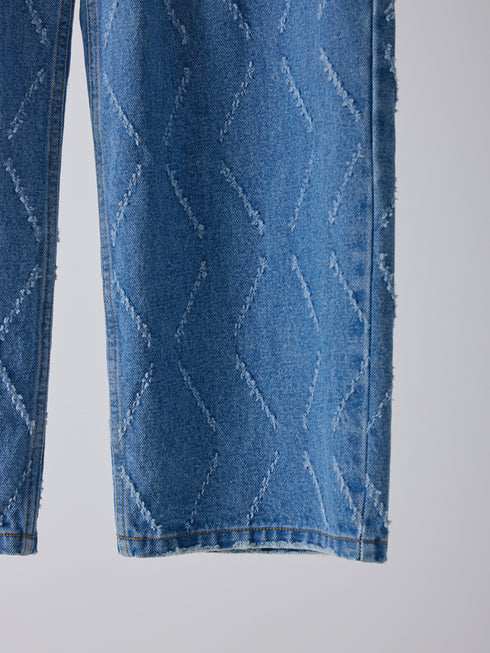 【 予約:2月上旬 】LASER CUT WIDE DENIM /Y261-31001