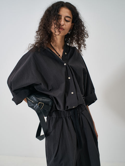 【 予約:2月上旬 】ROUND FORM SHIRT /Y261-11005