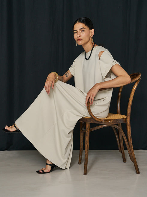 【 予約:2月上旬 】EYELETS TEE DRESS /Y261-52021