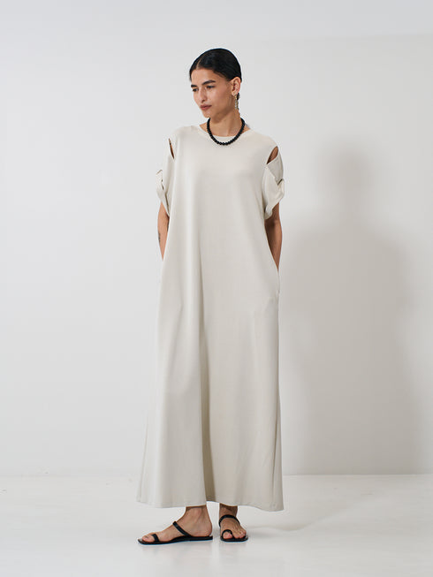 【 予約:2月上旬 】EYELETS TEE DRESS /Y261-52021