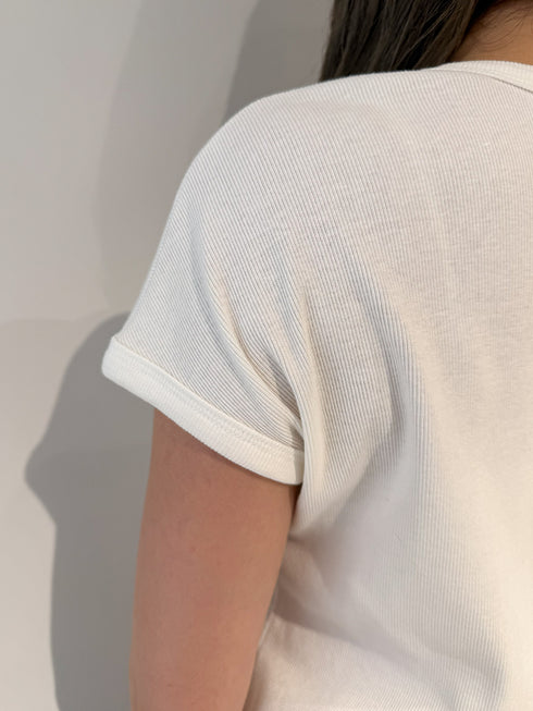 【 予約:6月中旬 】SHORT SLEEVE RIB TEE / Y261-81025-2