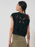 【 予約:2月上旬  】CUT OUT PATTERN VEST /Y261-91012