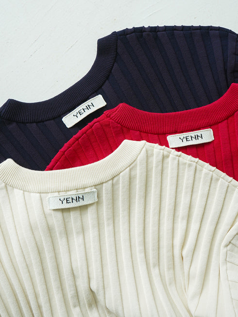 【 予約:2月上旬  】RIB KNIT LONG TEE /Y261-91014