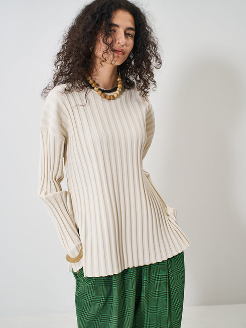 【 予約:2月上旬  】RIB KNIT LONG TEE /Y261-91014