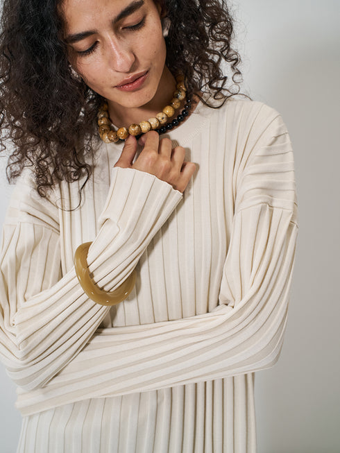 【 予約:2月上旬  】RIB KNIT LONG TEE /Y261-91014