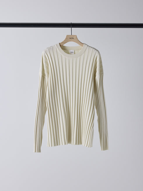 【 予約:2月上旬  】RIB KNIT LONG TEE /Y261-91014