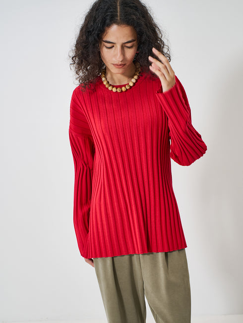 【 予約:2月上旬  】RIB KNIT LONG TEE /Y261-91014