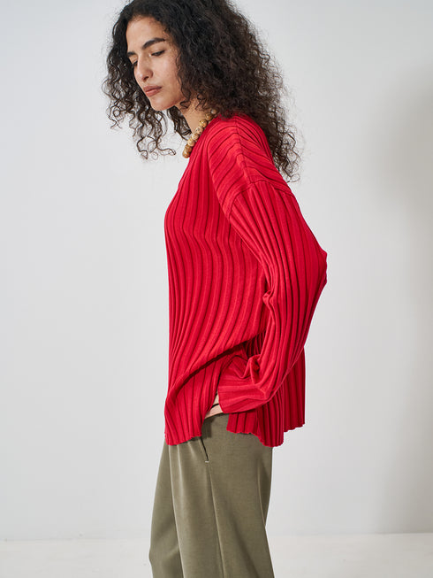 【 予約:2月上旬  】RIB KNIT LONG TEE /Y261-91014