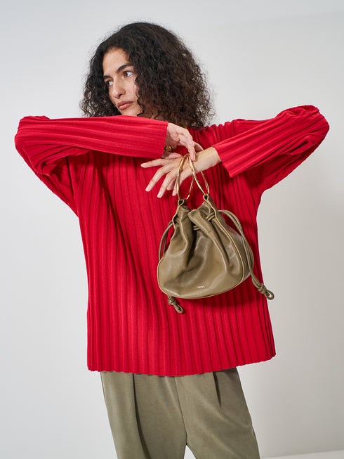 【 予約:2月上旬  】RIB KNIT LONG TEE /Y261-91014