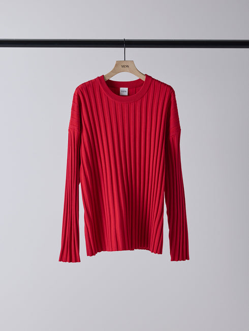【 予約:2月上旬  】RIB KNIT LONG TEE /Y261-91014