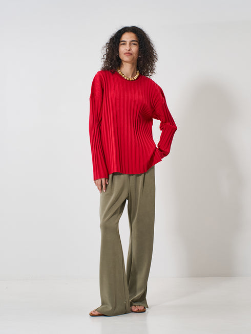 【 予約:2月上旬  】RIB KNIT LONG TEE /Y261-91014