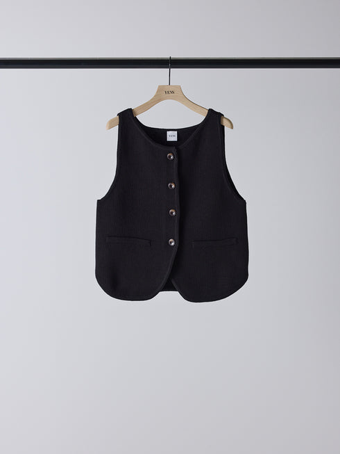 【 予約:2月上旬 】BOAT NECK KNIT VEST /Y261-91017