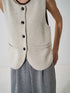 【 予約:2月上旬 】BOAT NECK KNIT VEST /Y261-91017