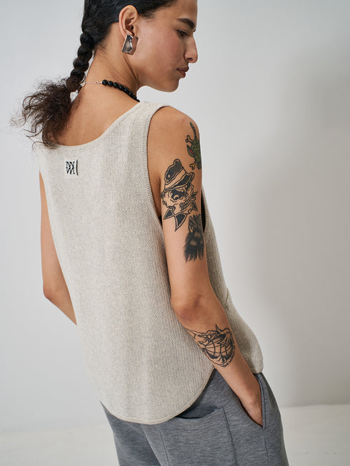 【 予約:2月上旬 】BOAT NECK KNIT VEST /Y261-91017