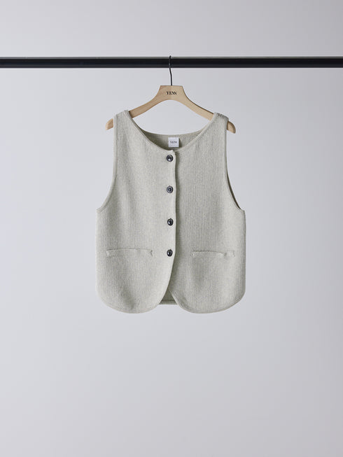 【 予約:2月上旬 】BOAT NECK KNIT VEST /Y261-91017
