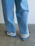 【 予約:8月中旬 】LACE HEM TUCK DENIM /Y263-31097