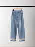 【 予約:8月中旬 】LACE HEM TUCK DENIM /Y263-31097