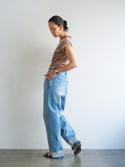 【 予約:6月中旬 】VELVET SHORT SLV TEE /Y263-82088