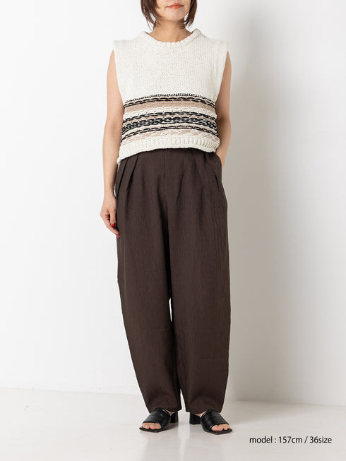 【 予約:8月中旬 】MOLE JACQUARD VEST /Y263-91099