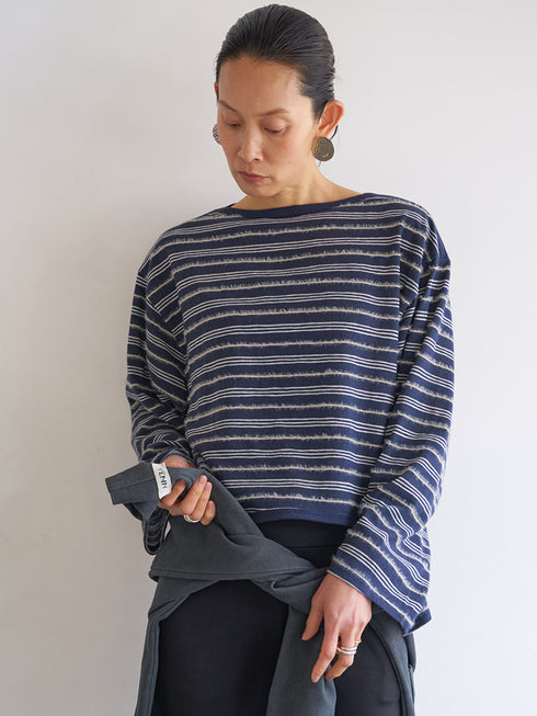 【 予約:8月中旬 】FEATHER STP WIDE TOP /Y263-82096