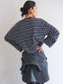 【 予約:8月中旬 】FEATHER STP WIDE TOP /Y263-82096