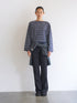 【 予約:8月中旬 】FEATHER STP WIDE TOP /Y263-82096