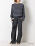 【 予約:8月中旬 】FEATHER STP WIDE TOP /Y263-82096