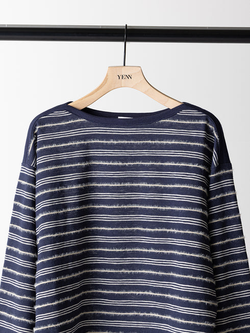 【 予約:8月中旬 】FEATHER STP WIDE TOP /Y263-82096