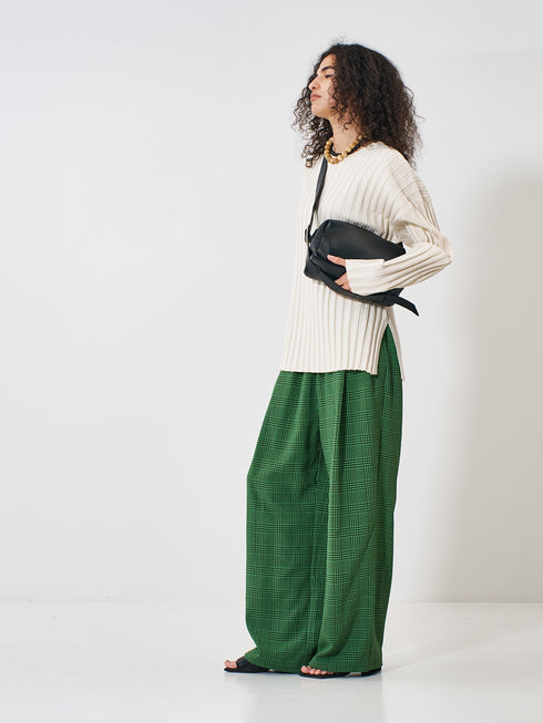 【 予約:2月上旬 】PLAID TUCK EASY PT /Y261-31008