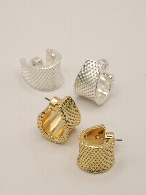【 予約:12月下旬 】ドットワイドフープピアス /0066-776SH