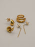 【 予約:12月下旬 】ステンレスピアス&イヤカフセット /0066-777SH