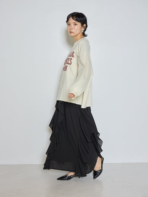 アシンメトリーラッフルマキシSK /2965-378NH