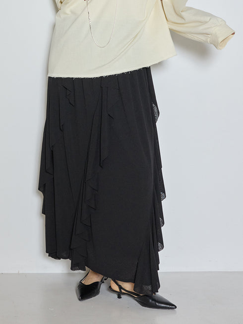 アシンメトリーラッフルマキシSK /2965-378NH