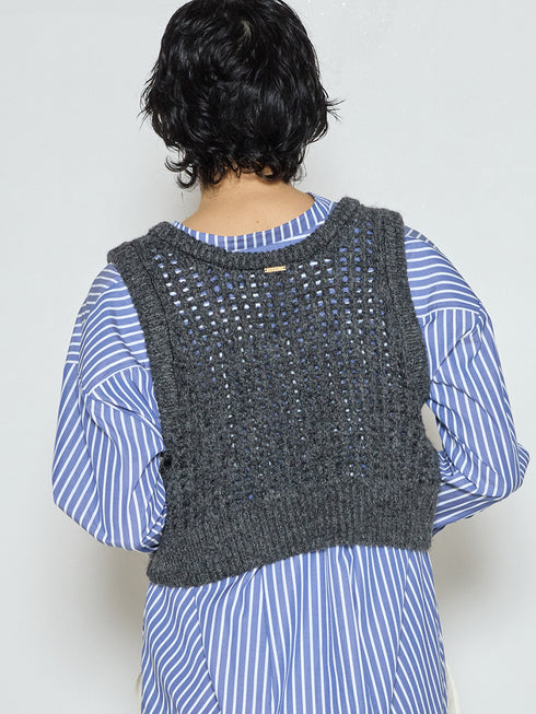 mohairメッシュベスト /9965-406DP