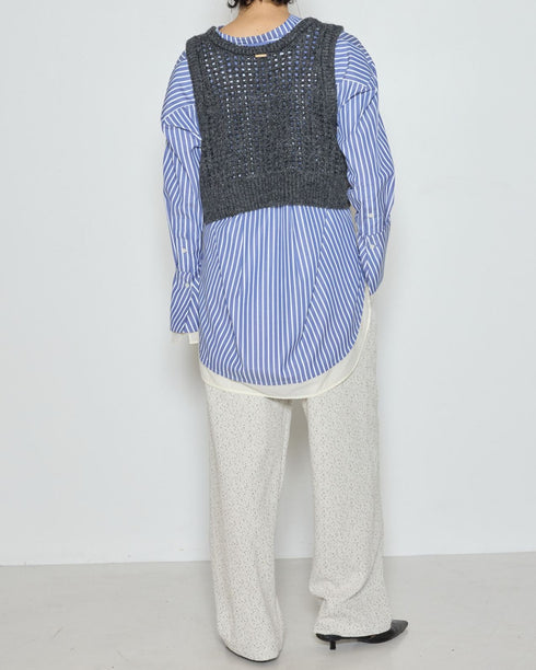 mohairメッシュベスト /9965-406DP