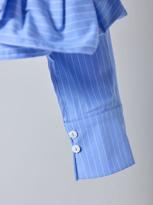 【 予約:2月中旬 】ペプラムフリル2WAYブラウス /M261-13005