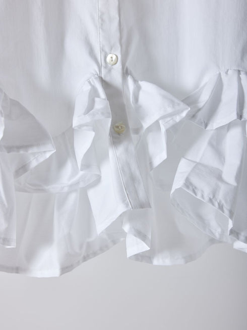 【 予約:2月中旬 】ペプラムフリル2WAYブラウス /M261-13005