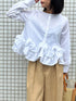【 予約:2月中旬 】ペプラムフリル2WAYブラウス /M261-13005
