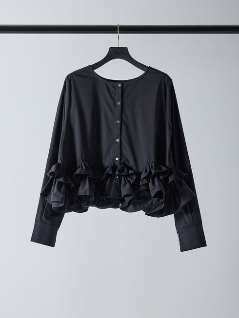 【 予約:2月中旬 】ペプラムフリル2WAYブラウス /M261-13005