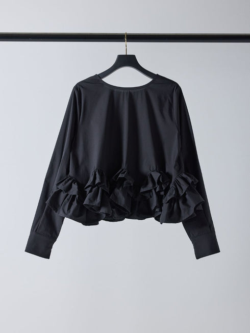 【 予約:2月中旬 】ペプラムフリル2WAYブラウス /M261-13005