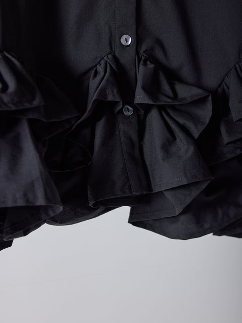 【 予約:2月中旬 】ペプラムフリル2WAYブラウス /M261-13005