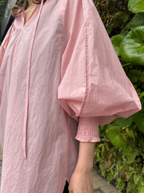 【 予約:2月中旬 】シャーリングカフスチュニックSH /M261-13006