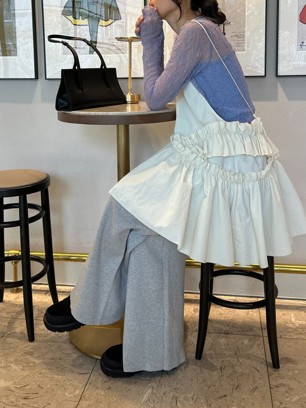 【 予約:2月中旬 】アシメティアードキャミ /M261-13013