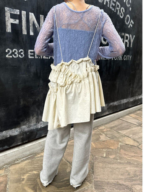 【 予約:2月中旬 】アシメティアードキャミ /M261-13013