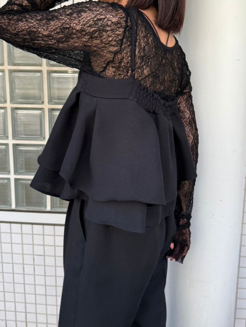 【 予約:2月中旬 】リネンライクキャミビスチェ /M261-13015