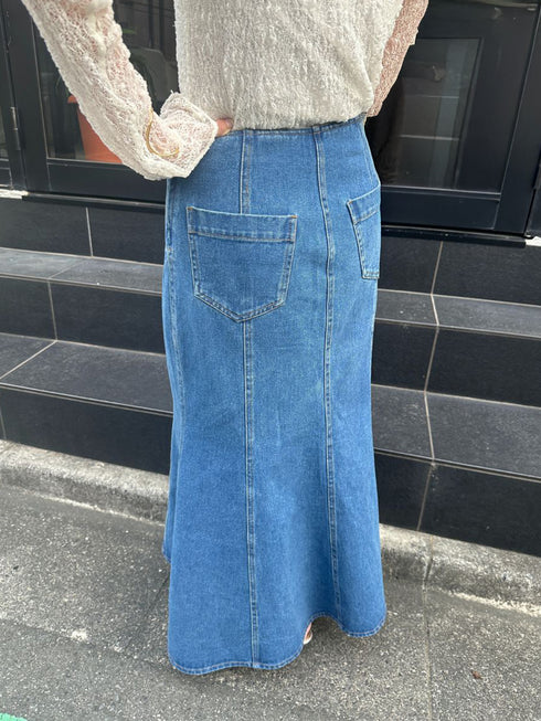 【 予約:2月中旬 】デニムマーメイドSK /M261-23018