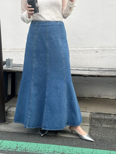 【 予約:2月中旬 】デニムマーメイドSK /M261-23018